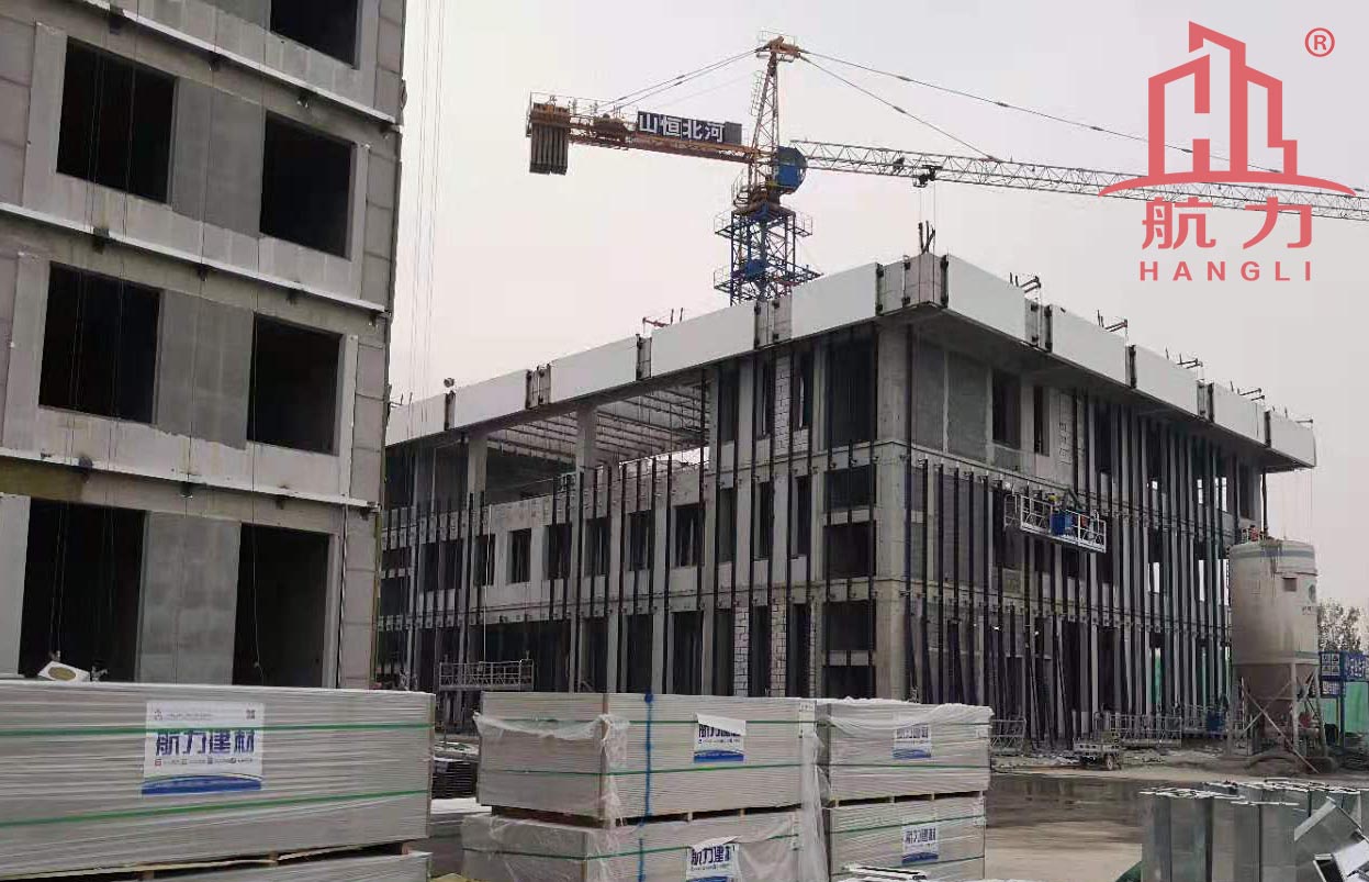 航力隔墻板的應(yīng)用-正定人民醫(yī)院新院區(qū)，纖維水泥板施工案例，硅酸鈣板天花板解決方案，穿孔吸音板安裝貼圖